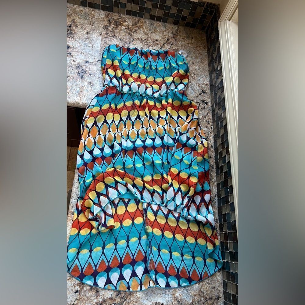 Colorful retro Geometric Pattern Dress